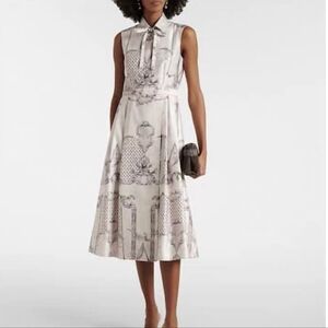 MaxMara Printed Mikado shirt dress - Ivory